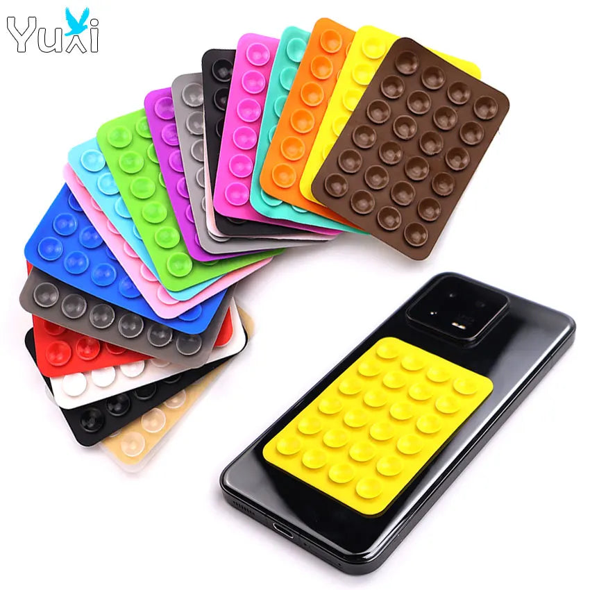 Double Side Silicone Phone Case Holder Suction Pad Mobile Phone Adhesive Rubber Sucker Bracket for Selfies Phone Accessory
