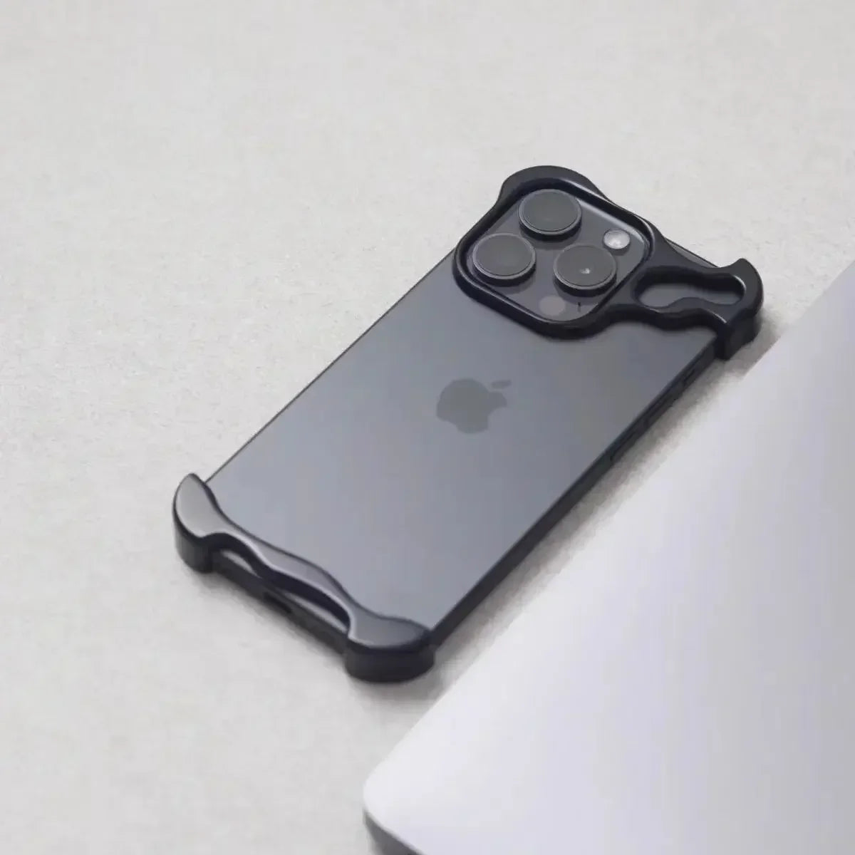 Irregular Metal Bumper Phone Case Iphone 16 15 14 13 Pro Max plus with Lens Film Protection Bare Aluminum Alloy Shockproof Cover