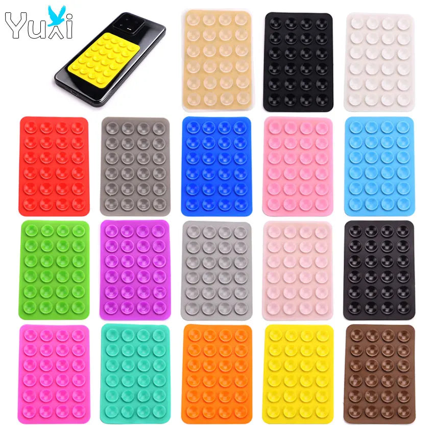 Double Side Silicone Phone Case Holder Suction Pad Mobile Phone Adhesive Rubber Sucker Bracket for Selfies Phone Accessory