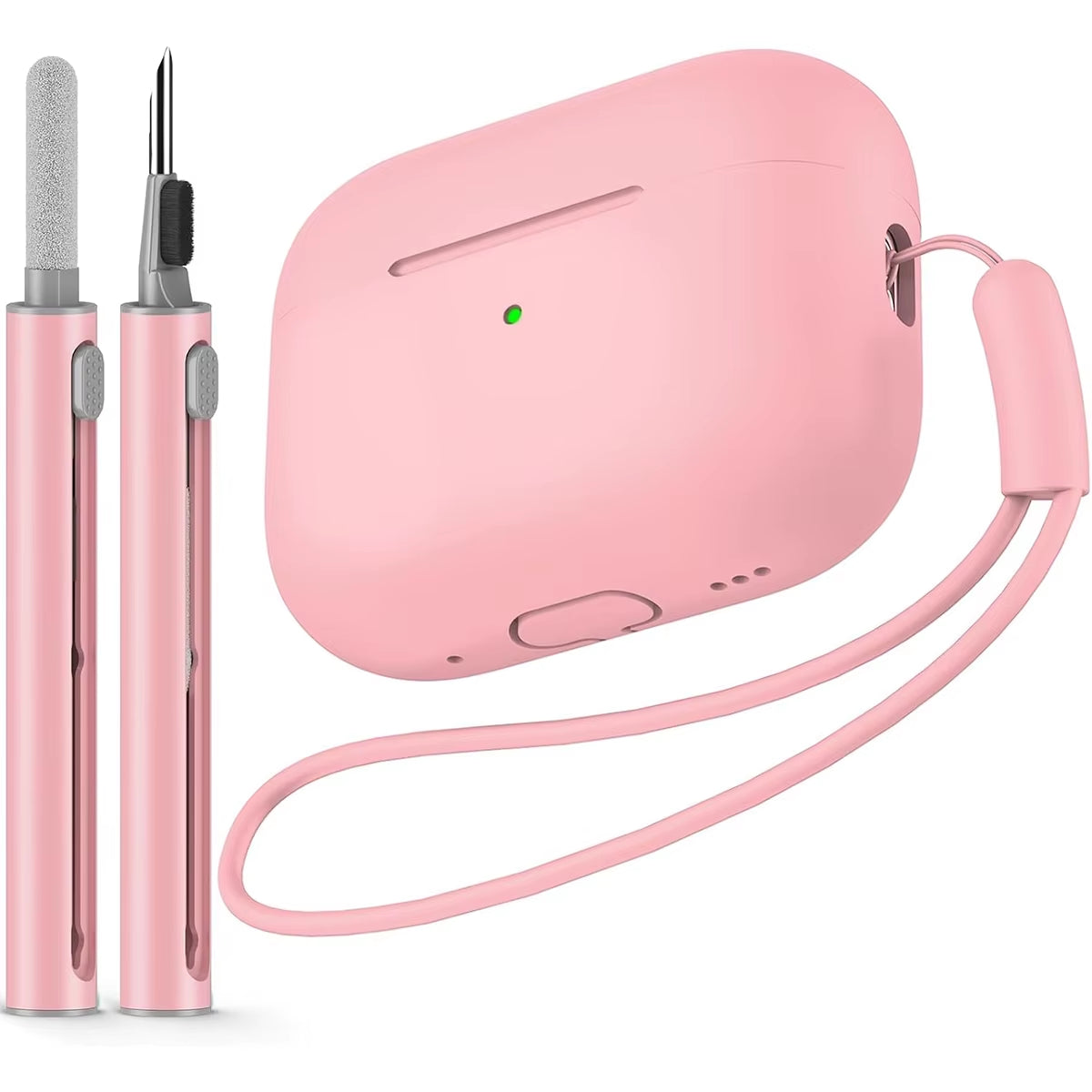 Silicone Protective Case for AirPods Pro with Cleaning Kit - Compatible with 1st and 2nd Generation 