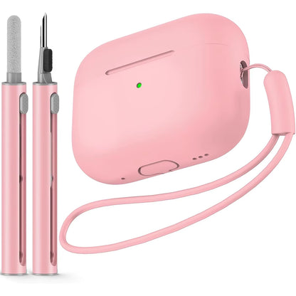 Silicone Protective Case for AirPods Pro with Cleaning Kit - Compatible with 1st and 2nd Generation 