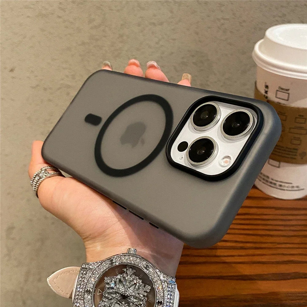 Matte Candy Magnetic Wireless Charging Transparent Case for Iphone 16 15 13 12 11 14 Pro Max plus for Magsafe Shockproof Cover