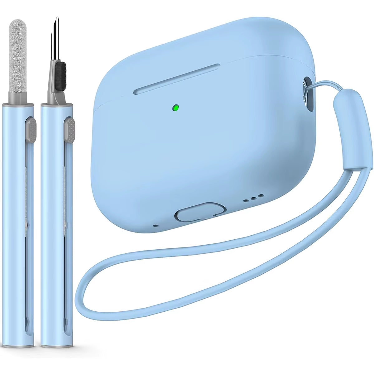 Silicone Protective Case for AirPods Pro with Cleaning Kit - Compatible with 1st and 2nd Generation 
