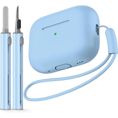 Silicone Protective Case for AirPods Pro with Cleaning Kit - Compatible with 1st and 2nd Generation 