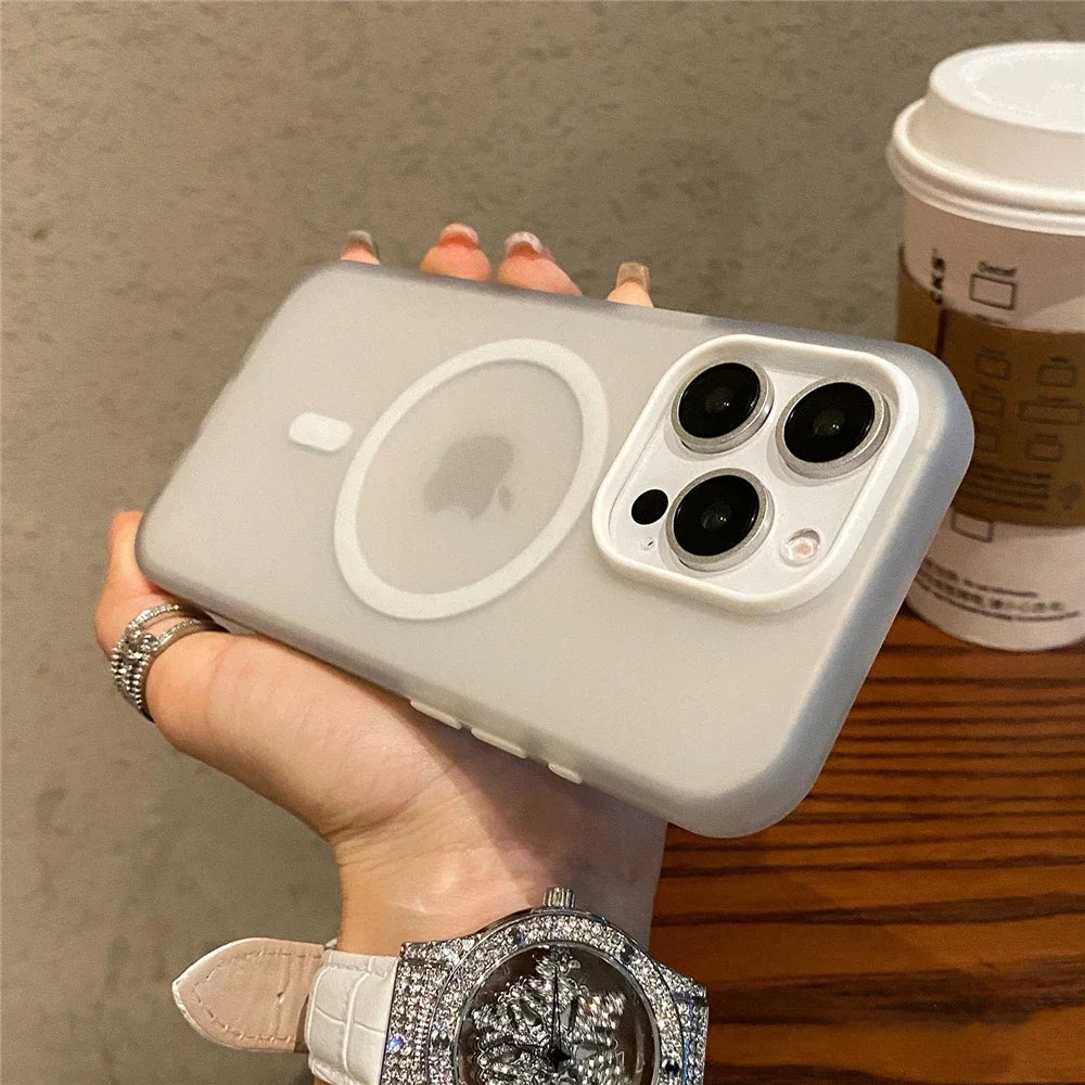 Matte Candy Magnetic Wireless Charging Transparent Case for Iphone 16 15 13 12 11 14 Pro Max plus for Magsafe Shockproof Cover
