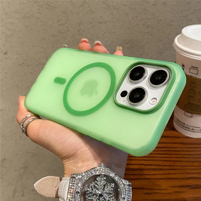 Matte Candy Magnetic Wireless Charging Transparent Case for Iphone 16 15 13 12 11 14 Pro Max plus for Magsafe Shockproof Cover