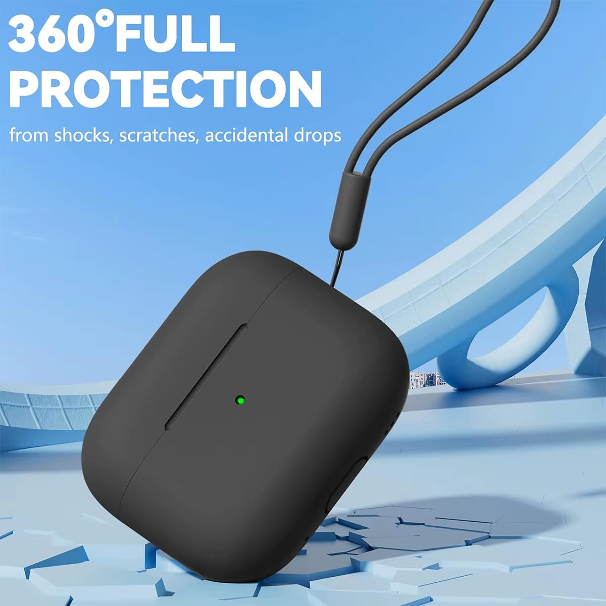 Silicone Protective Case for AirPods Pro with Cleaning Kit - Compatible with 1st and 2nd Generation 
