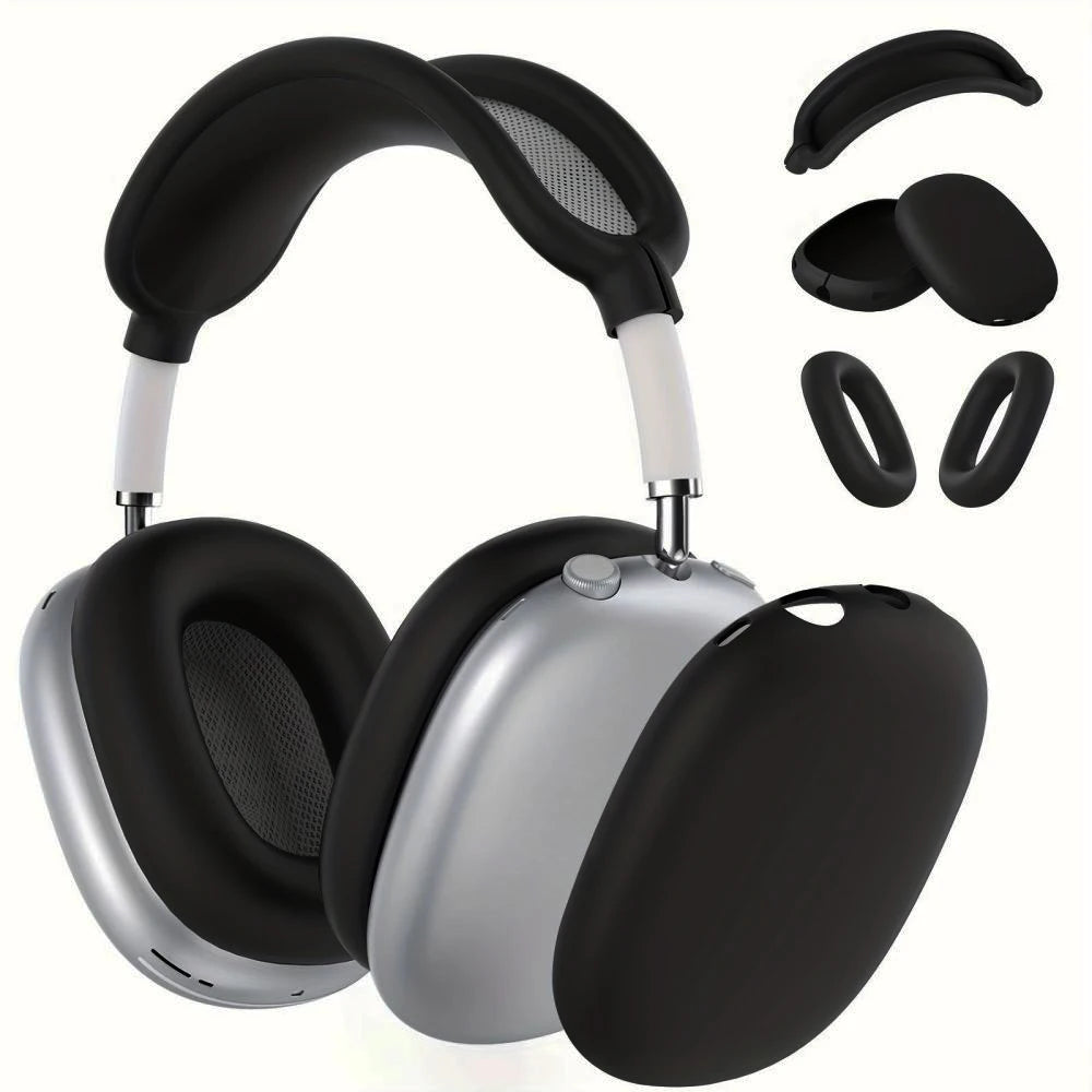 3 in 1 Soft Silicone Skin Protector Headphones Case for Airpods Max Cases anti Scratch Shockproof Earphone Cover Accessories