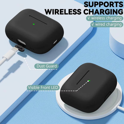 Silicone Protective Case for AirPods Pro with Cleaning Kit - Compatible with 1st and 2nd Generation 