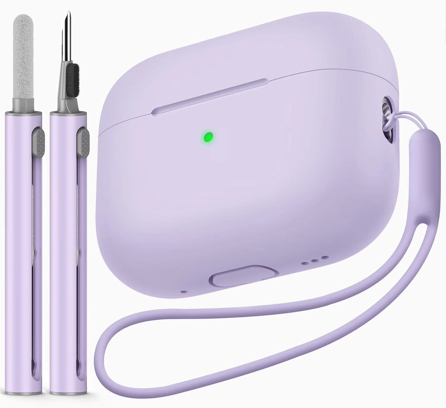 Silicone Protective Case for AirPods Pro with Cleaning Kit - Compatible with 1st and 2nd Generation 