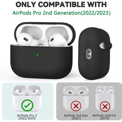 Silicone Protective Case for AirPods Pro with Cleaning Kit - Compatible with 1st and 2nd Generation 
