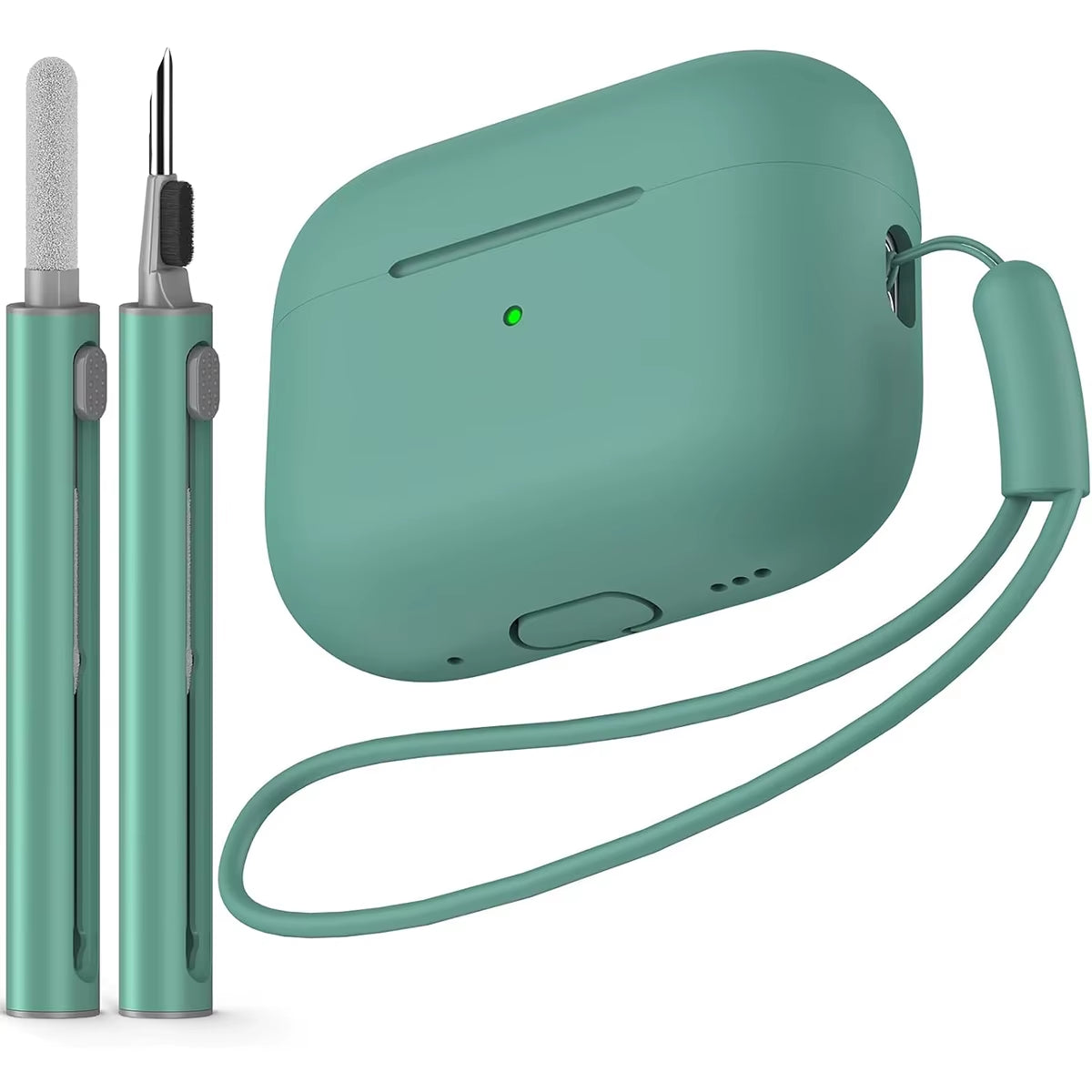 Silicone Protective Case for AirPods Pro with Cleaning Kit - Compatible with 1st and 2nd Generation 