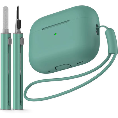 Silicone Protective Case for AirPods Pro with Cleaning Kit - Compatible with 1st and 2nd Generation 