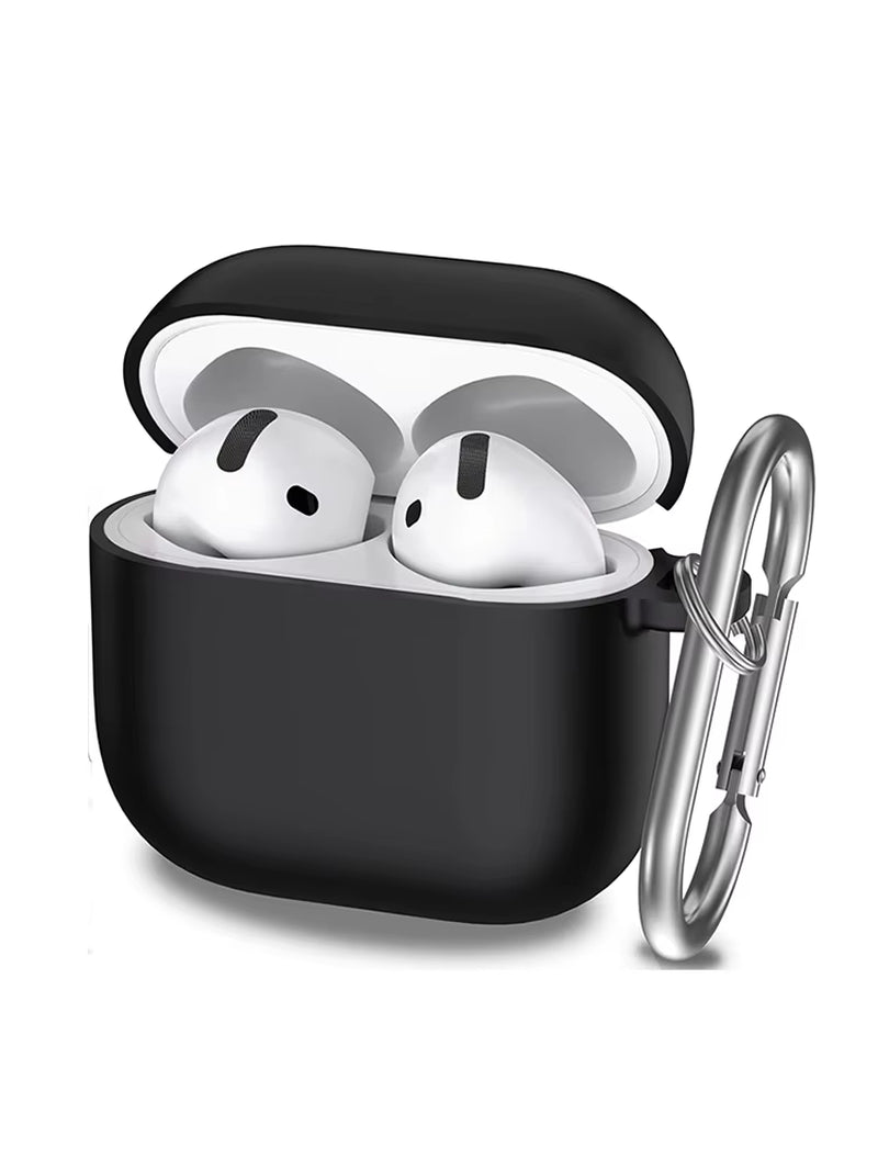 3-Piece Set for Apple Airpods 4 Case with Cleaner Kit Soft Silicone Protective Cover for Women Men with anti Loss Rope Non-Slip