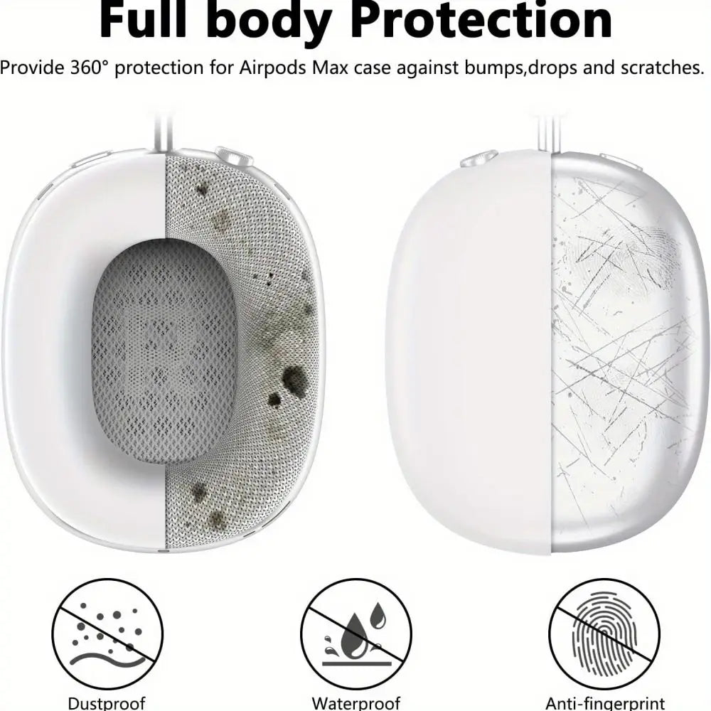 3 in 1 Soft Silicone Skin Protector Headphones Case for Airpods Max Cases anti Scratch Shockproof Earphone Cover Accessories