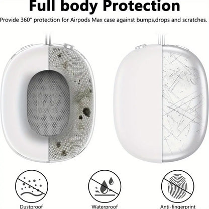 3 in 1 Soft Silicone Skin Protector Headphones Case for Airpods Max Cases anti Scratch Shockproof Earphone Cover Accessories