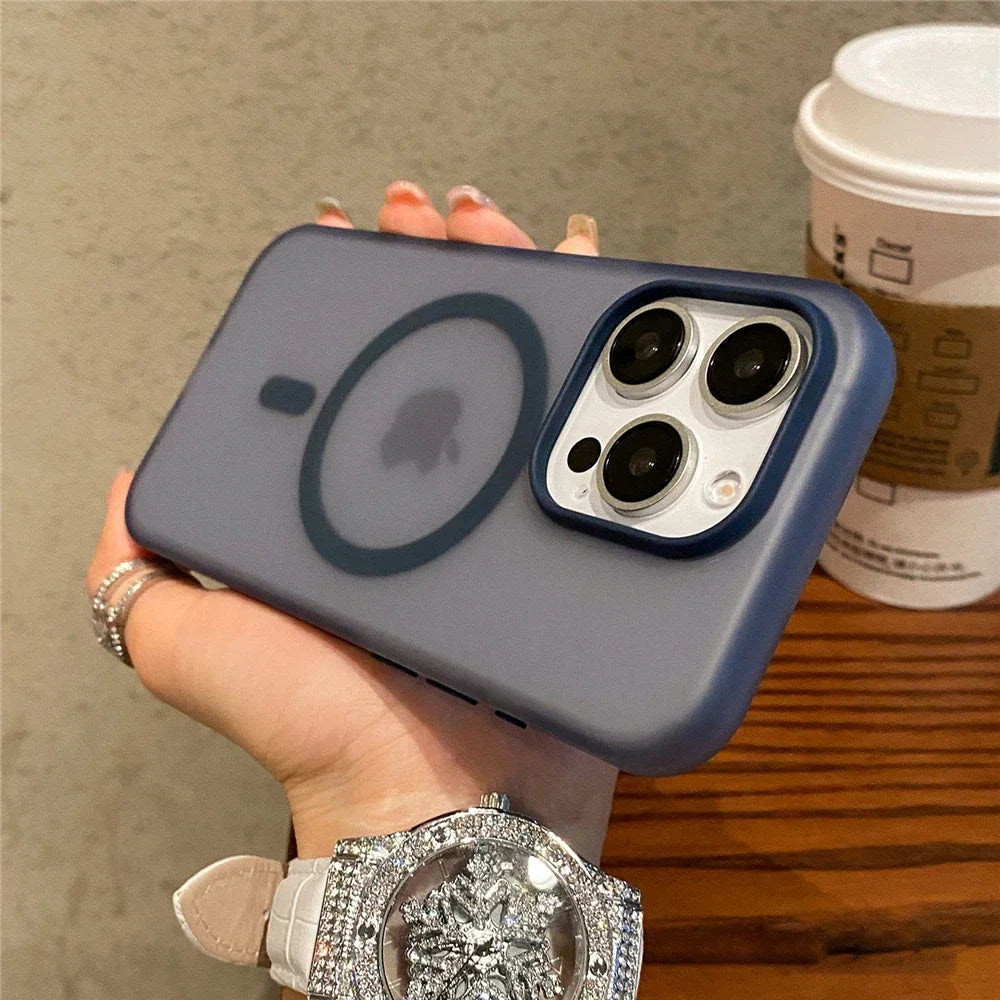 Matte Candy Magnetic Wireless Charging Transparent Case for Iphone 16 15 13 12 11 14 Pro Max plus for Magsafe Shockproof Cover