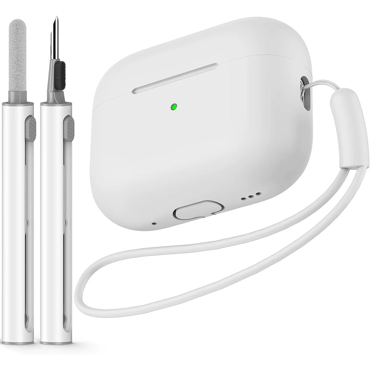 Silicone Protective Case for AirPods Pro with Cleaning Kit - Compatible with 1st and 2nd Generation 